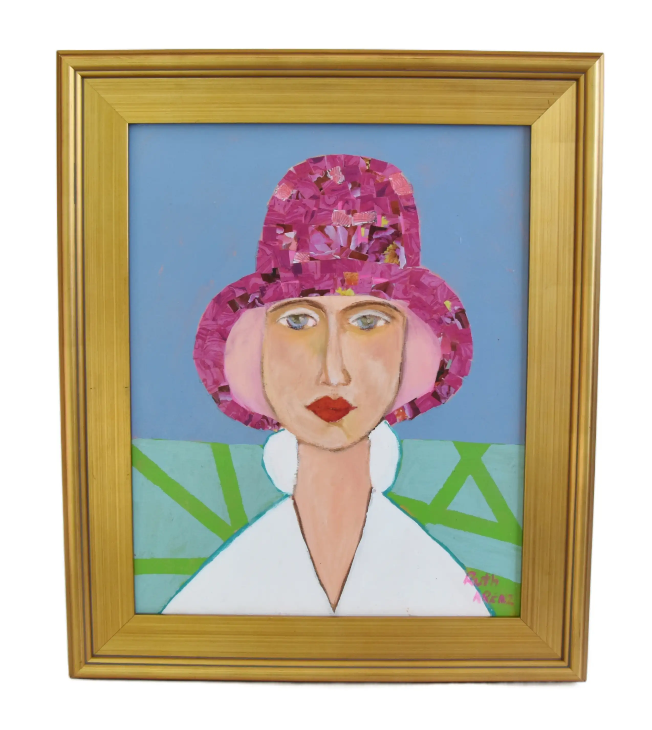 Woman with Pink Hat Portrait