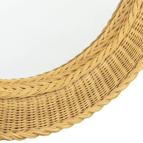 Pierre Round Rattan Wall Mirror, Natural 5 Pierre Round Rattan Wall Mirror, Natural