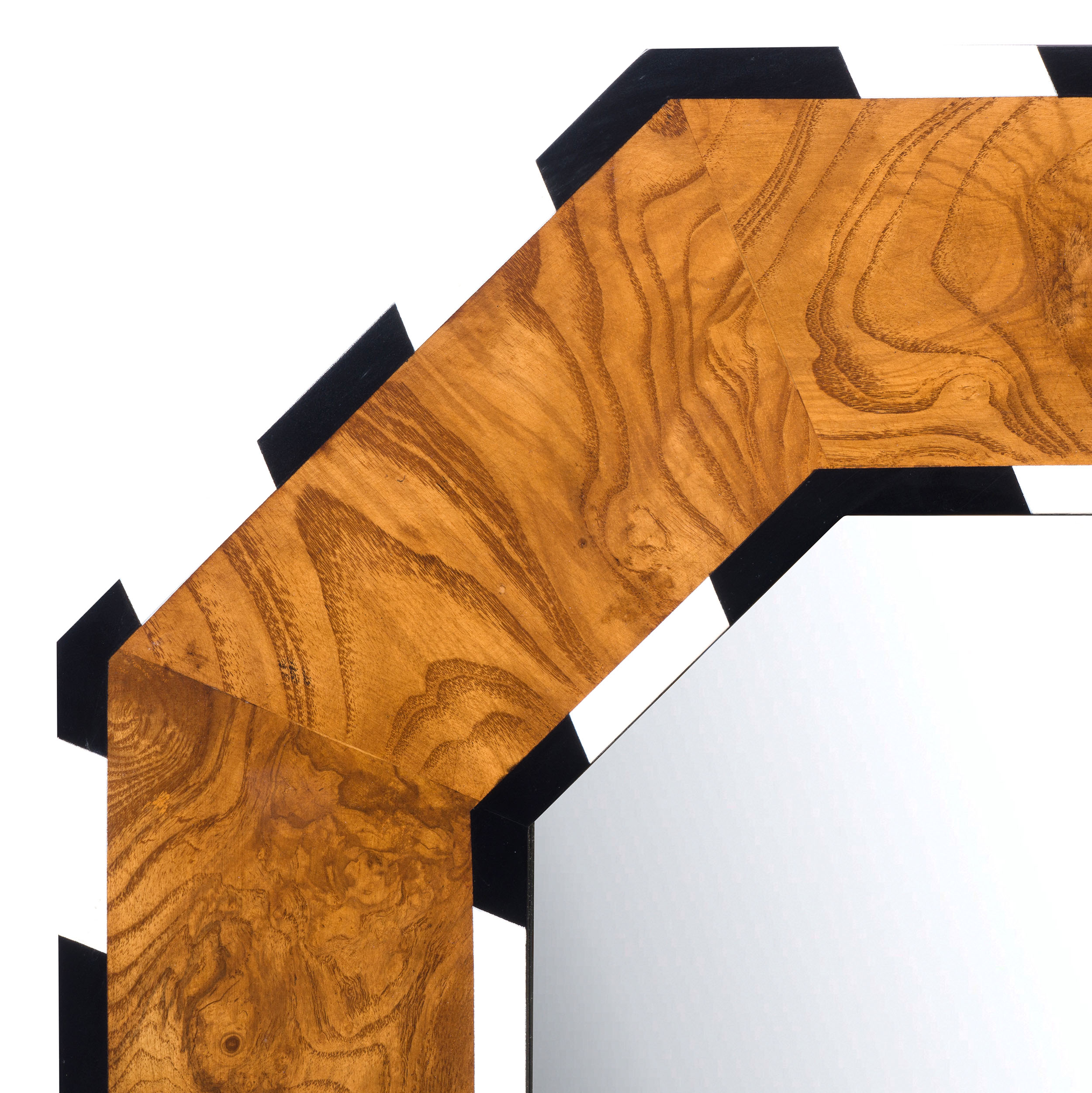 Orwell Wall Mirror, Burlwood/Ebony/Off-White 3 Orwell Wall Mirror, Burlwood/Ebony/Off-White