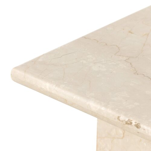 Bari Solid Marble End Table, Soft Cream 6 Bari Solid Marble End Table, Soft Cream