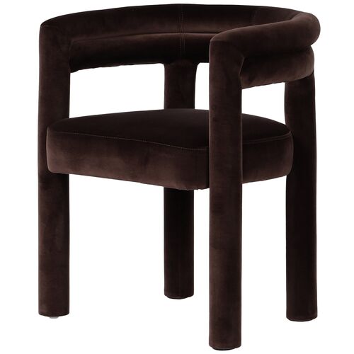 Indigo Dining Chair, Velvet Surrey Cocoa 1 Indigo Dining Chair, Velvet Surrey Cocoa