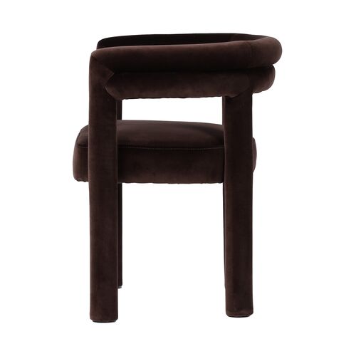 Indigo Dining Chair, Velvet Surrey Cocoa 4 Indigo Dining Chair, Velvet Surrey Cocoa
