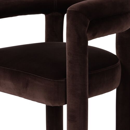 Indigo Dining Chair, Velvet Surrey Cocoa 7 Indigo Dining Chair, Velvet Surrey Cocoa