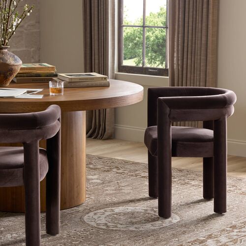 Indigo Dining Chair, Velvet Surrey Cocoa 8 Indigo Dining Chair, Velvet Surrey Cocoa