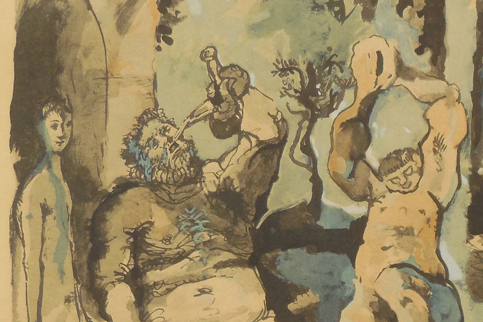 Bacchanal, 1950's Picasso Lithograph 3 Bacchanal, 1950's Picasso Lithograph