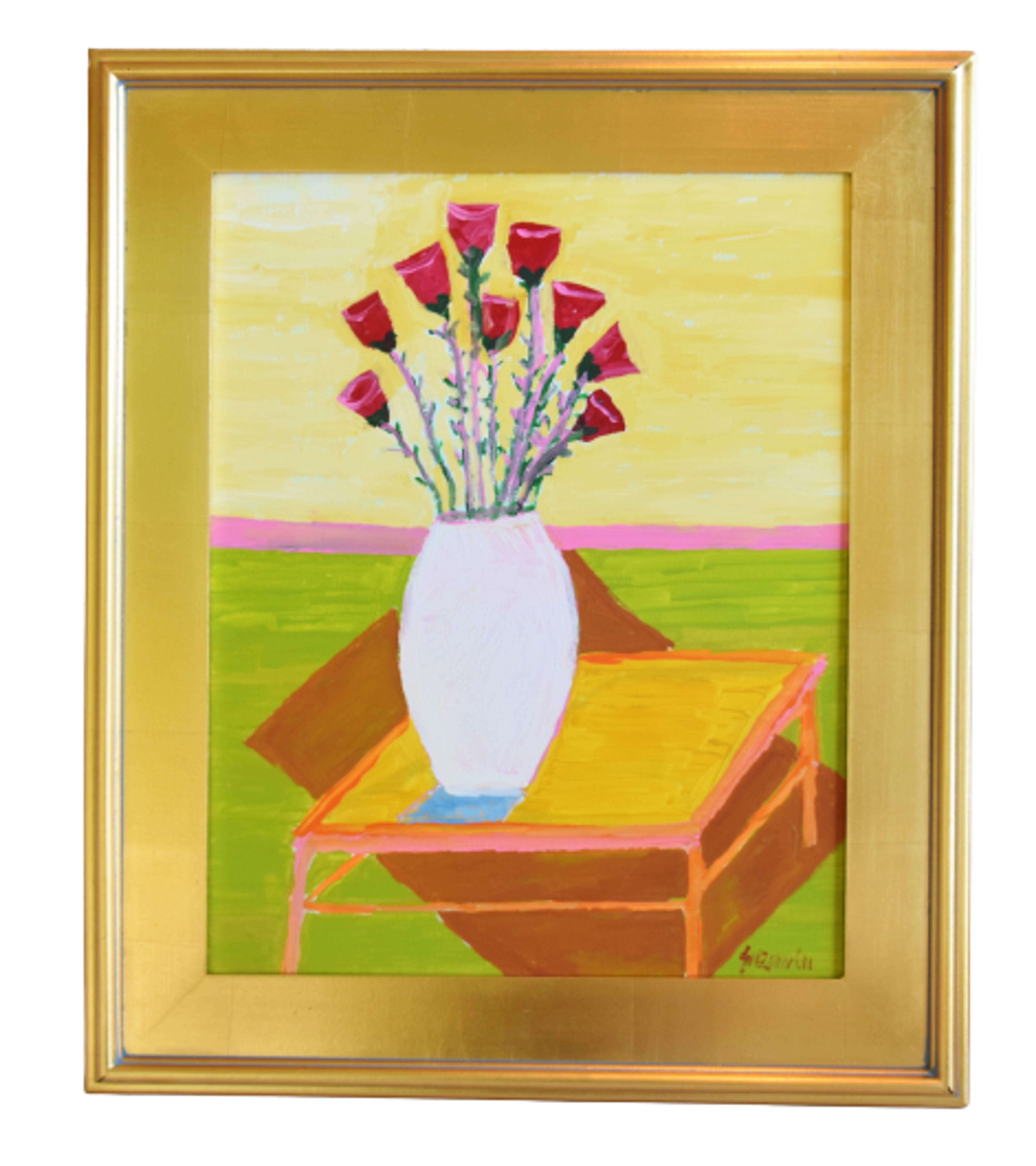 Juan Guzman Red Poppies in Vase Painting 2 Juan Guzman Red Poppies in Vase Painting