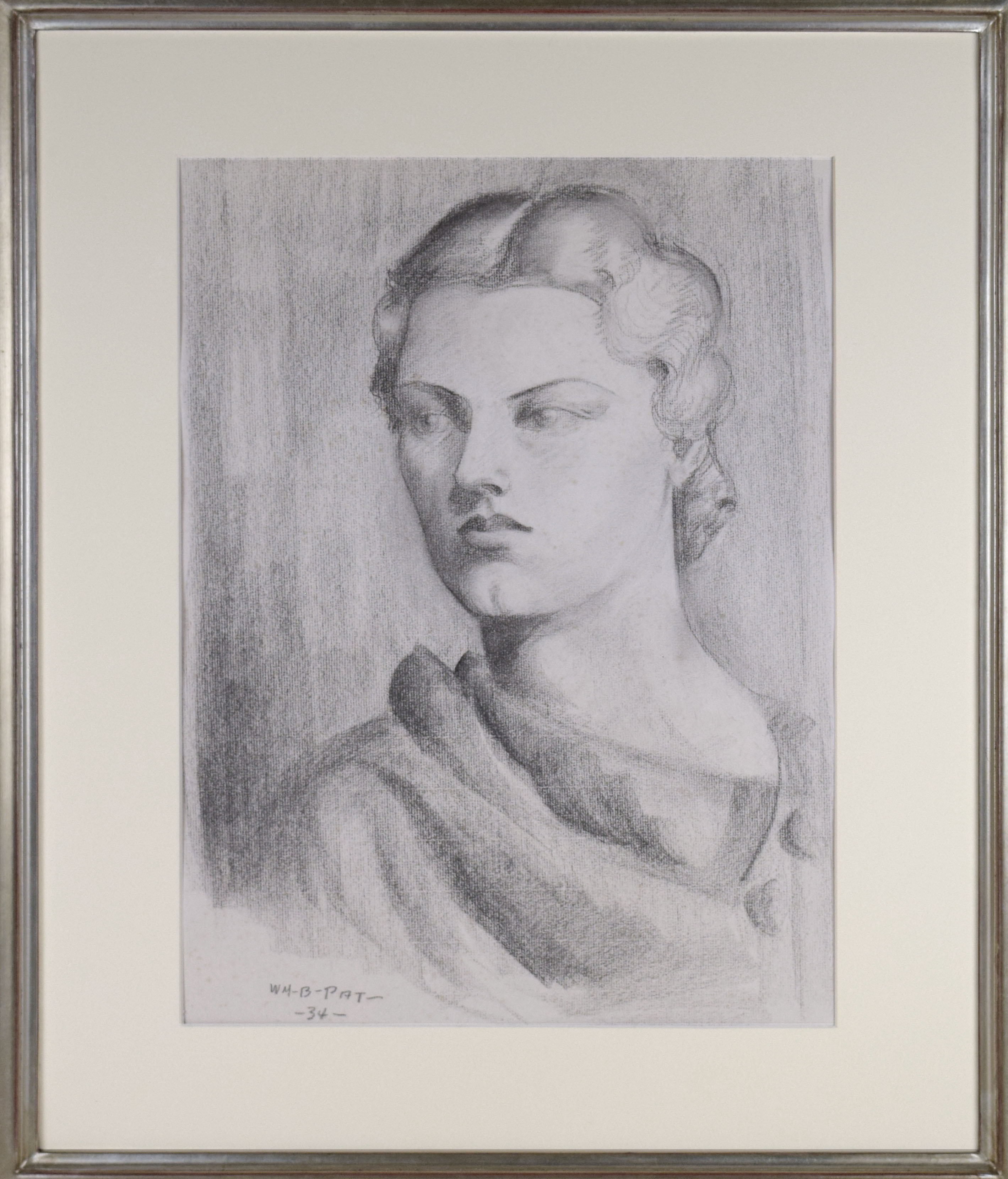 Vintage Art Deco Portrait Drawing 1934 2 Vintage Art Deco Portrait Drawing 1934