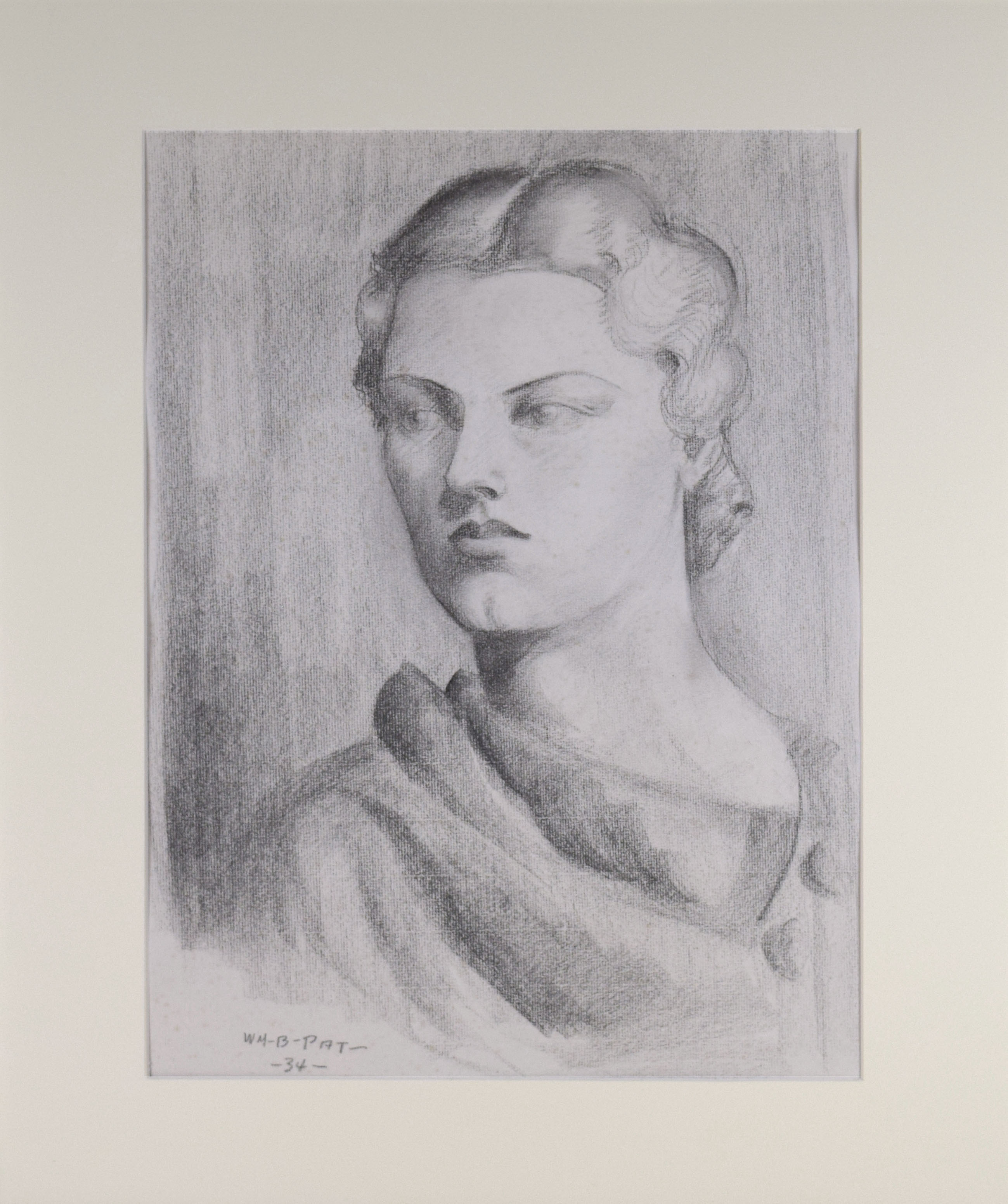 Vintage Art Deco Portrait Drawing 1934 3 Vintage Art Deco Portrait Drawing 1934
