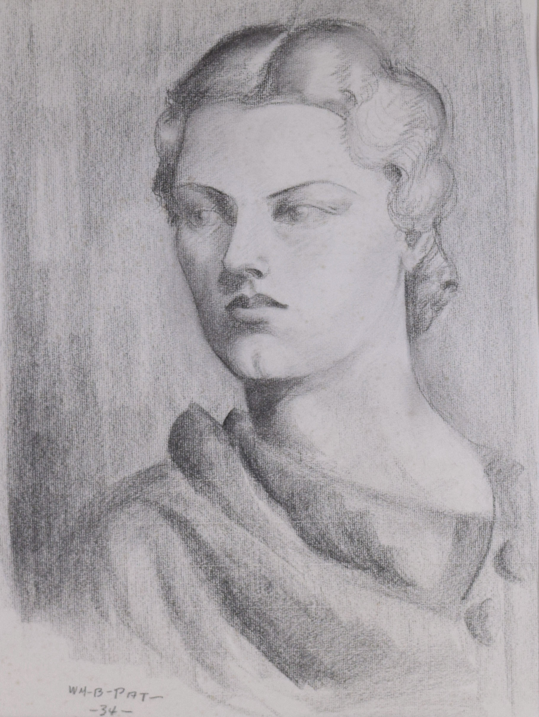Vintage Art Deco Portrait Drawing 1934 4 Vintage Art Deco Portrait Drawing 1934