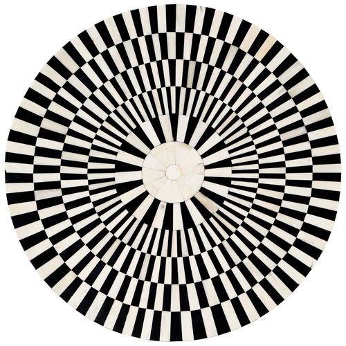 Joya Bone Inlay Side Table, Black/White 6 Joya Bone Inlay Side Table, Black/White