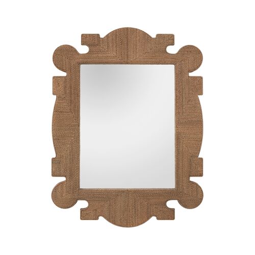Mowgli Abaca Wall Mirror, Brown 1 Mowgli Abaca Wall Mirror, Brown