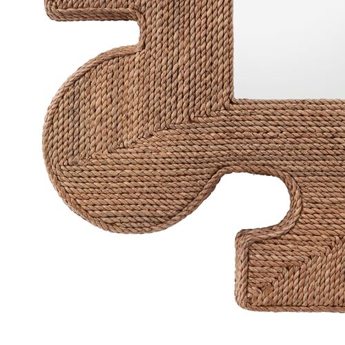 Mowgli Abaca Wall Mirror, Brown 2 Mowgli Abaca Wall Mirror, Brown