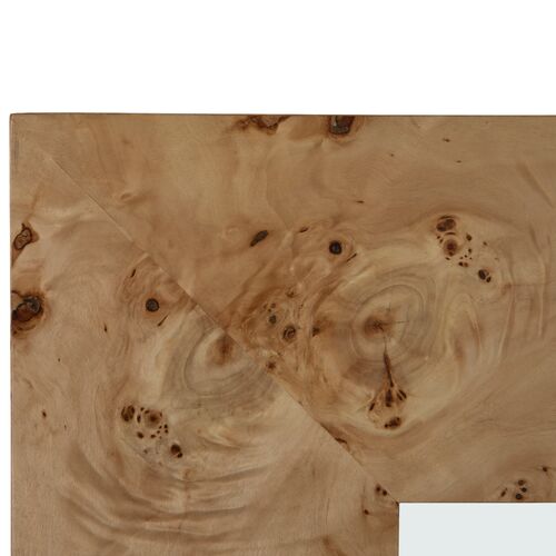 Saul Bird's Eye Maple Rectangle Wall Mirror, Brown 7 Saul Bird's Eye Maple Rectangle Wall Mirror, Brown