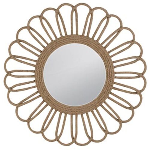 Sarai Rope Wall Mirror, Natural 1 Sarai Rope Wall Mirror, Natural