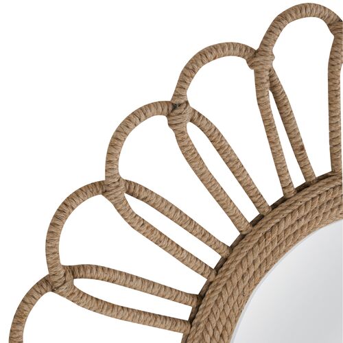 Sarai Rope Wall Mirror, Natural 2 Sarai Rope Wall Mirror, Natural