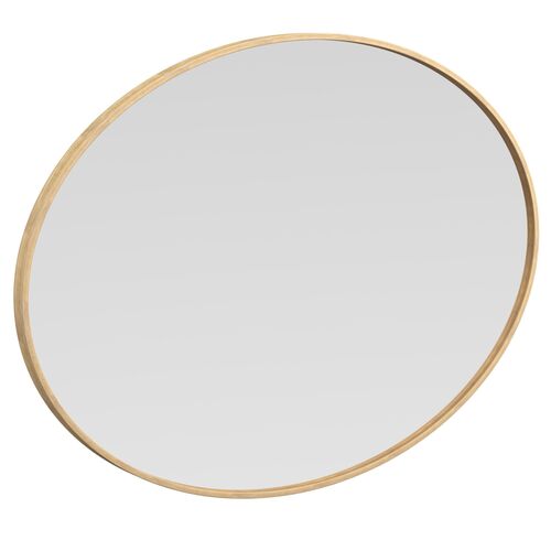 Reed Oval Wall Mirror, Gold 3 Reed Oval Wall Mirror, Gold