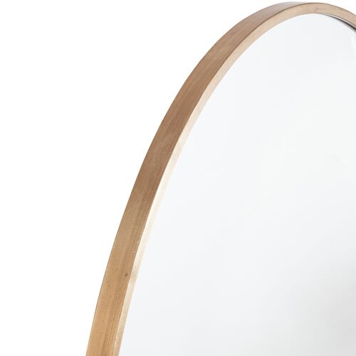 Reed Oval Wall Mirror, Gold 6 Reed Oval Wall Mirror, Gold