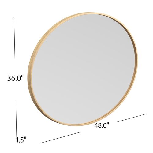 Reed Oval Wall Mirror, Gold 8 Reed Oval Wall Mirror, Gold