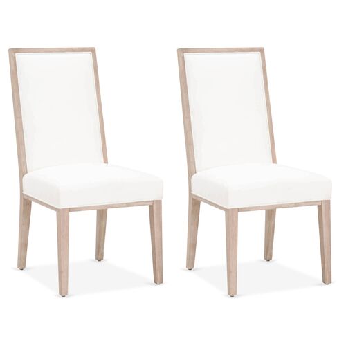 S/2 Performance Armel Side Chairs, Pearl 1 S/2 Performance Armel Side Chairs, Pearl