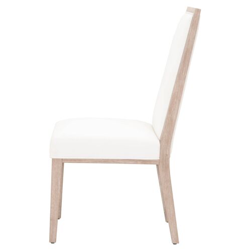 S/2 Performance Armel Side Chairs, Pearl 4 S/2 Performance Armel Side Chairs, Pearl