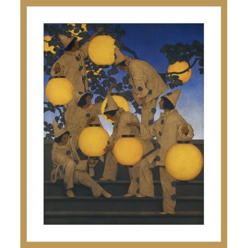The Lantern Bearers by Maxfield Parrish Framed Print