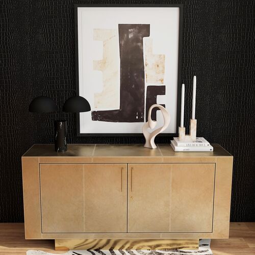 Jude Leather 70" Buffet Sideboard 4 Jude Leather 70" Buffet Sideboard