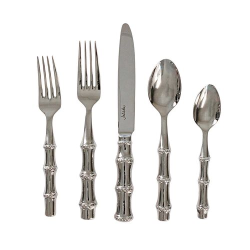 Bamboo 20pc Place Setting, Polished 2 Bamboo 20pc Place Setting, Polished