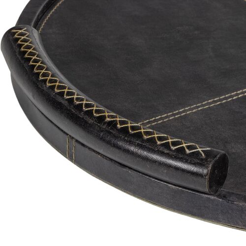 Forte Round Leather Tray 2 Forte Round Leather Tray
