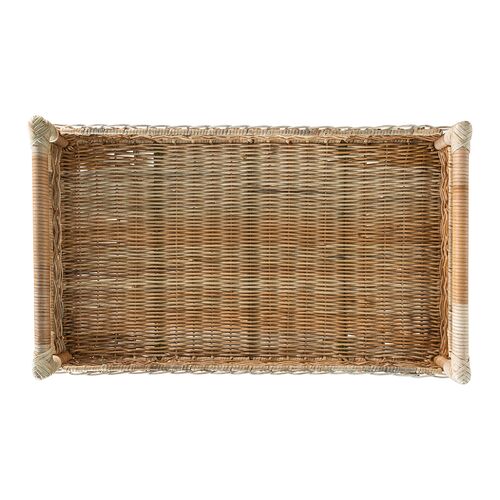 Provence Rattan Bar Cart, Whitewash 3 Provence Rattan Bar Cart, Whitewash