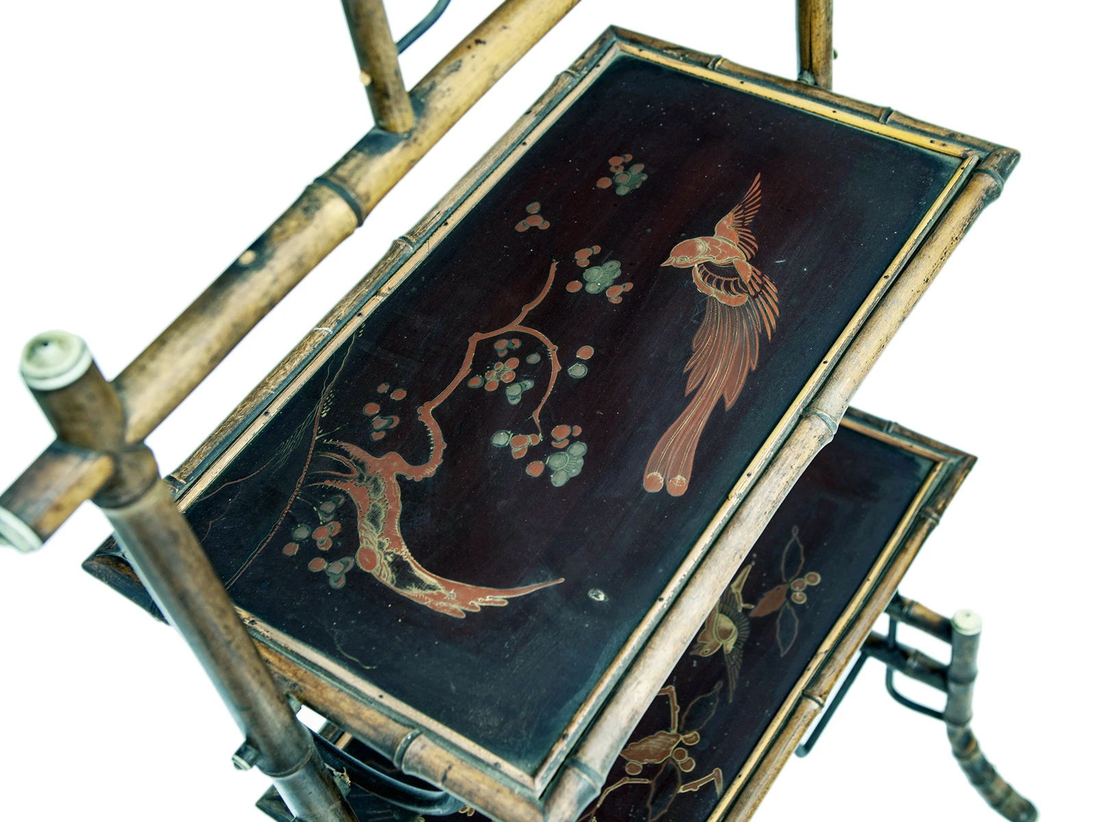 Asian Two Tier Tray Stand 7 Asian Two Tier Tray Stand