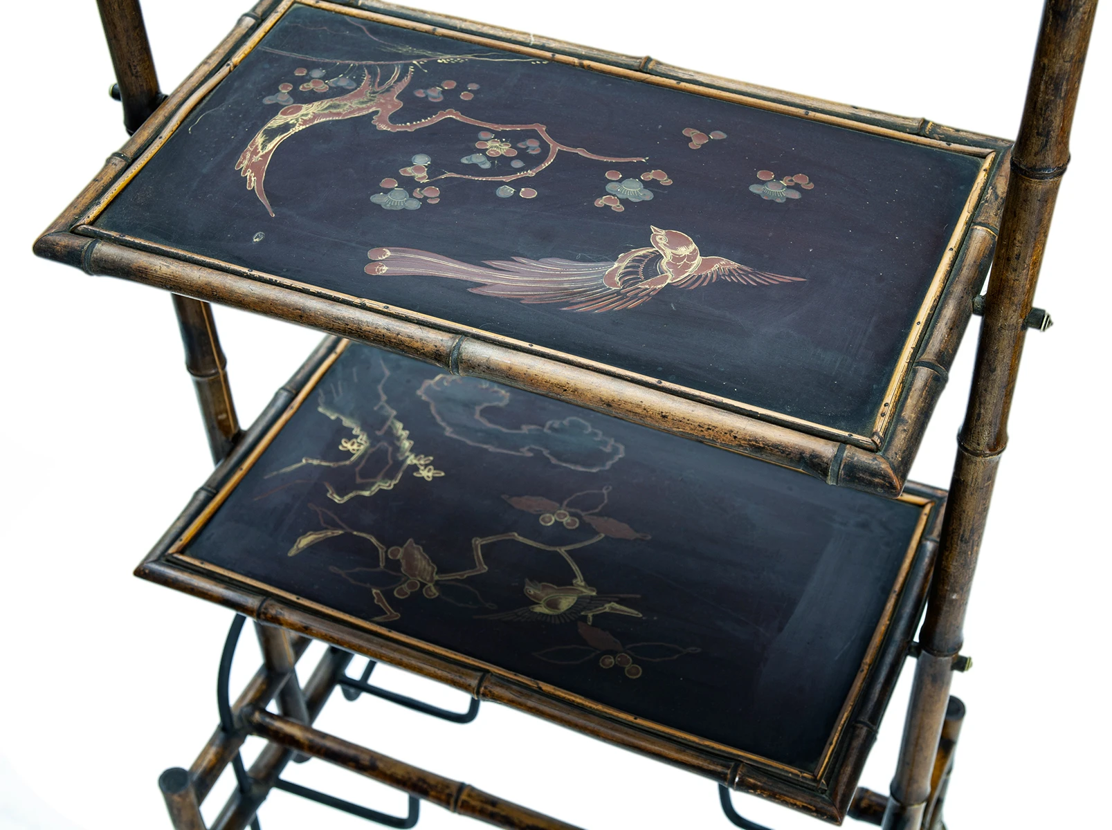 Asian Two Tier Tray Stand 8 Asian Two Tier Tray Stand