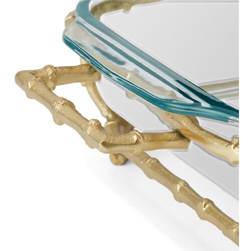 Larsen Square Casserole Holder, Gold 3 Larsen Square Casserole Holder, Gold