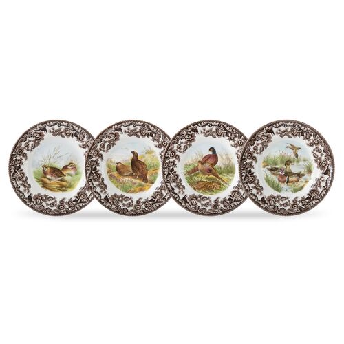 Spode Woodland Set of 4 CanapÂ¨Â¦ Plates