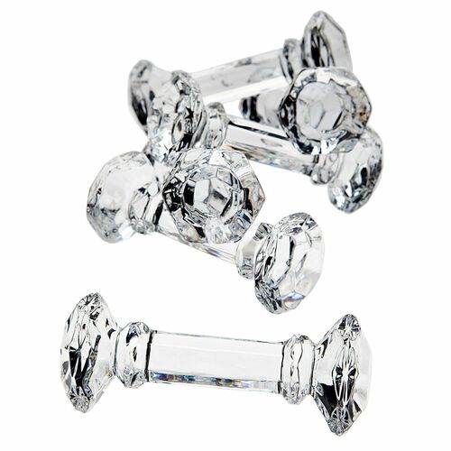 S/6 Crystal Dumbbell Knife Rests 1 S/6 Crystal Dumbbell Knife Rests