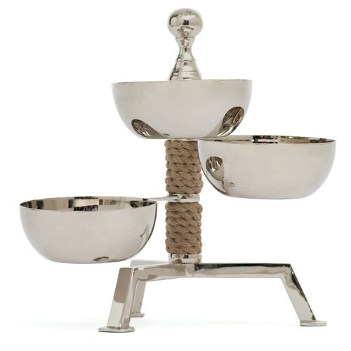 Spinning 3-Part Dish on Rope S