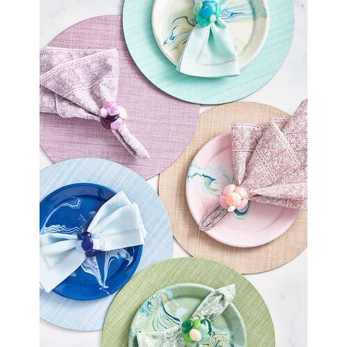 S/4 Sea Stone Napkin Rings 10 S/4 Sea Stone Napkin Rings