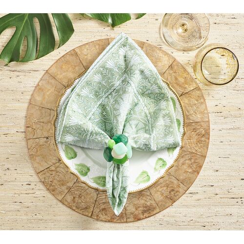 S/4 Sea Stone Napkin Rings 4 S/4 Sea Stone Napkin Rings
