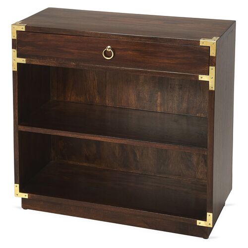 Kering Bookcase, Dark Brown/Gold 1 Kering Bookcase, Dark Brown/Gold