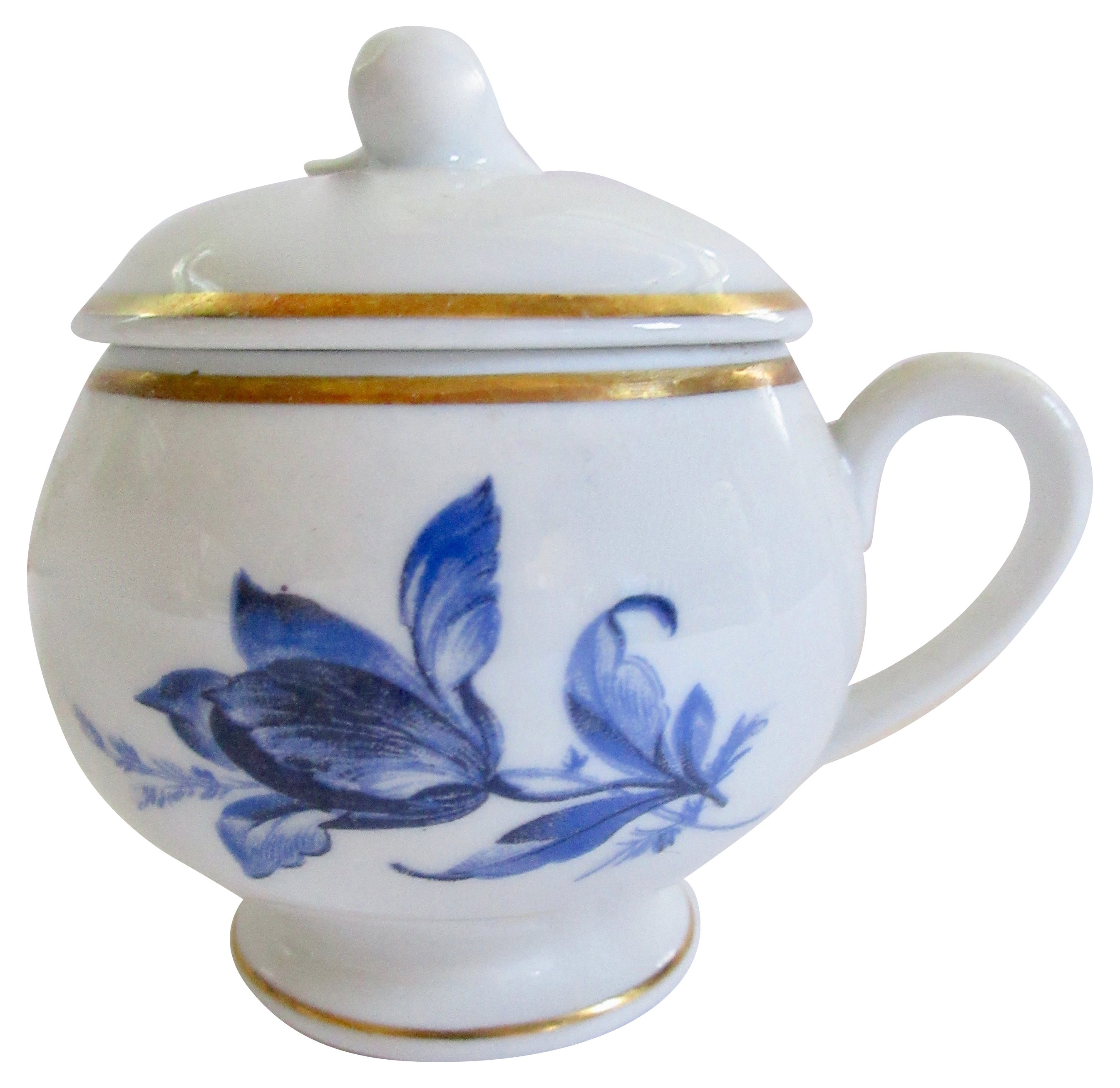Ginori Porcelain Pots de Cr¨¨me & Tray 5 Ginori Porcelain Pots de Cr¨¨me & Tray