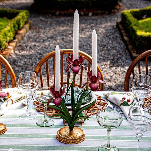 Meadow Walk Iris 14" Centerpiece Candelabra, Pink 2 Meadow Walk Iris 14" Centerpiece Candelabra, Pink