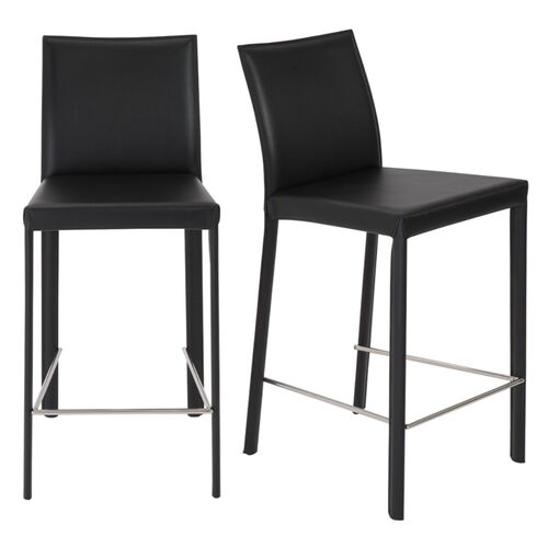 S/2 Callen Counter Stools, Black 1 S/2 Callen Counter Stools, Black