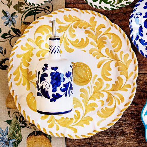 Arezzo Round Platter, Yellow