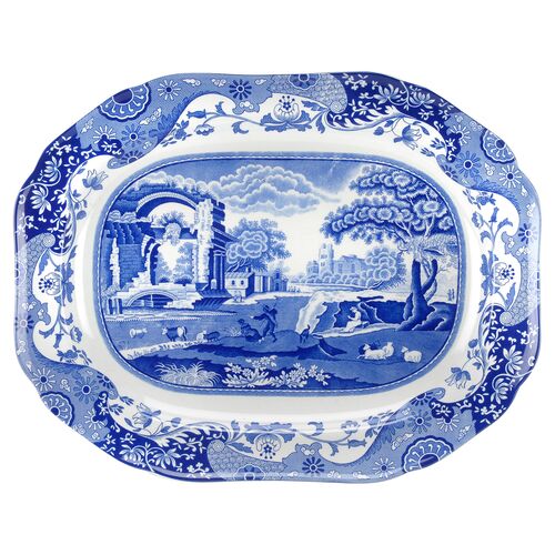 Spode Blue Italian Medium Oval Platter 1 Spode Blue Italian Medium Oval Platter