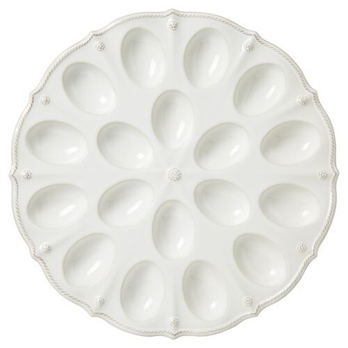 Berry & Thread Egg Platter, White