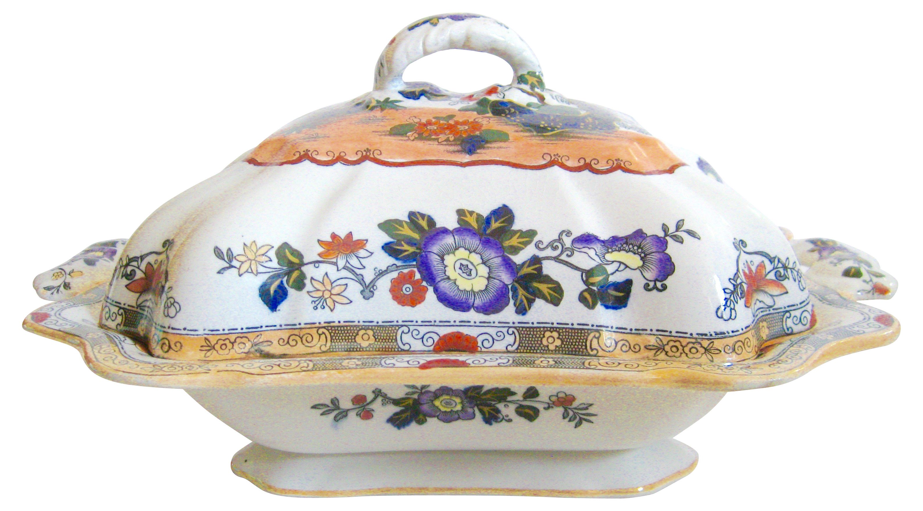 Antique Mason's English Ironstone Tureen 4 Antique Mason's English Ironstone Tureen