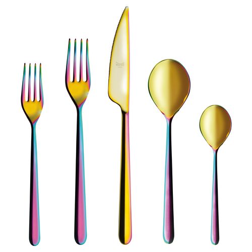 5-Pc Linea Place Setting, Rainbow 1 5-Pc Linea Place Setting, Rainbow
