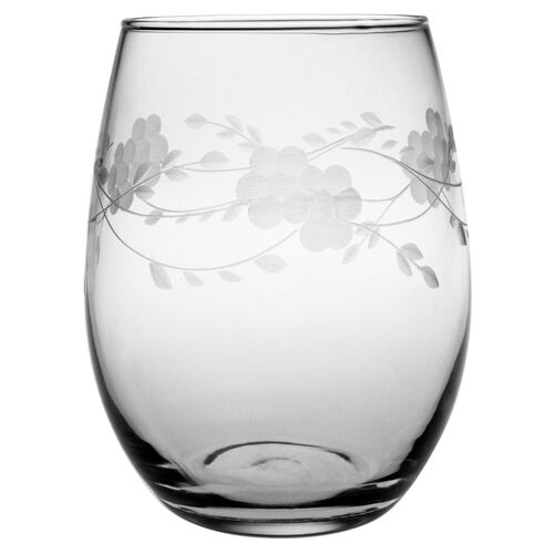 S/4 Adair Hand-Cut Stemless Wineglasses 1 S/4 Adair Hand-Cut Stemless Wineglasses
