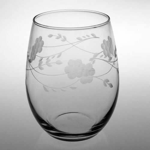 S/4 Adair Hand-Cut Stemless Wineglasses 2 S/4 Adair Hand-Cut Stemless Wineglasses