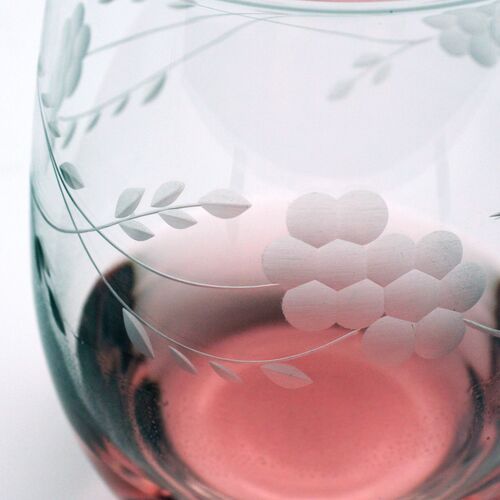 S/4 Adair Hand-Cut Stemless Wineglasses 4 S/4 Adair Hand-Cut Stemless Wineglasses