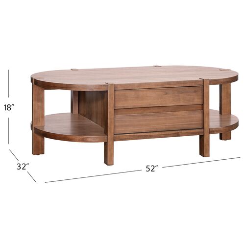 Nyomi Cocktail Table, Warm Walnut 8 Nyomi Cocktail Table, Warm Walnut